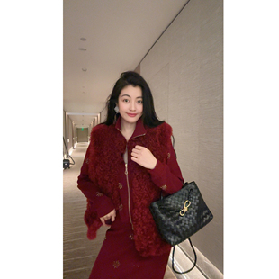 N.COU妮蔻25冬新款 时髦轻奢贵气洋气高级感100羊毛保暖马甲外套