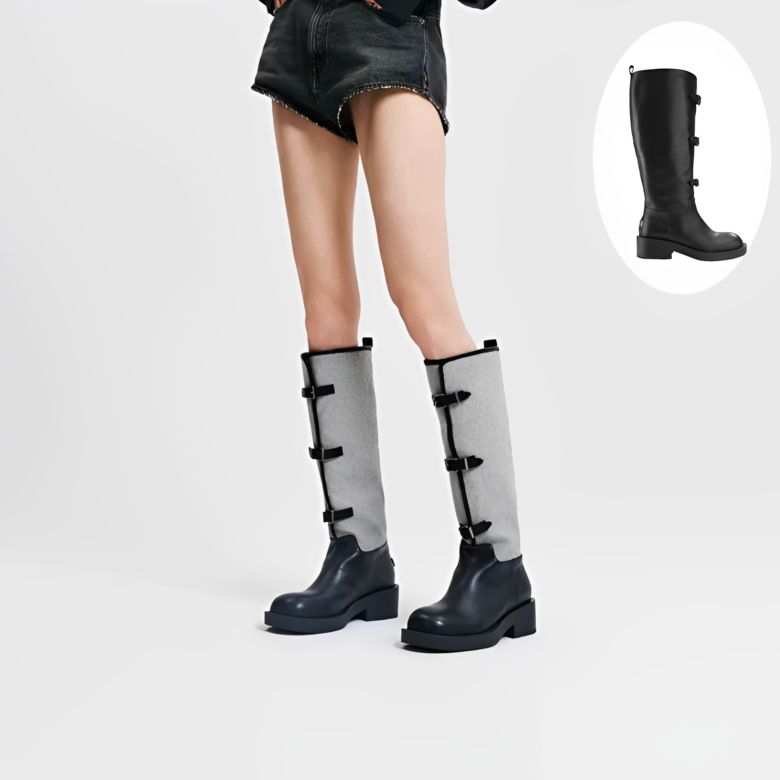 LUCIATACCI孟子义同款长筒靴