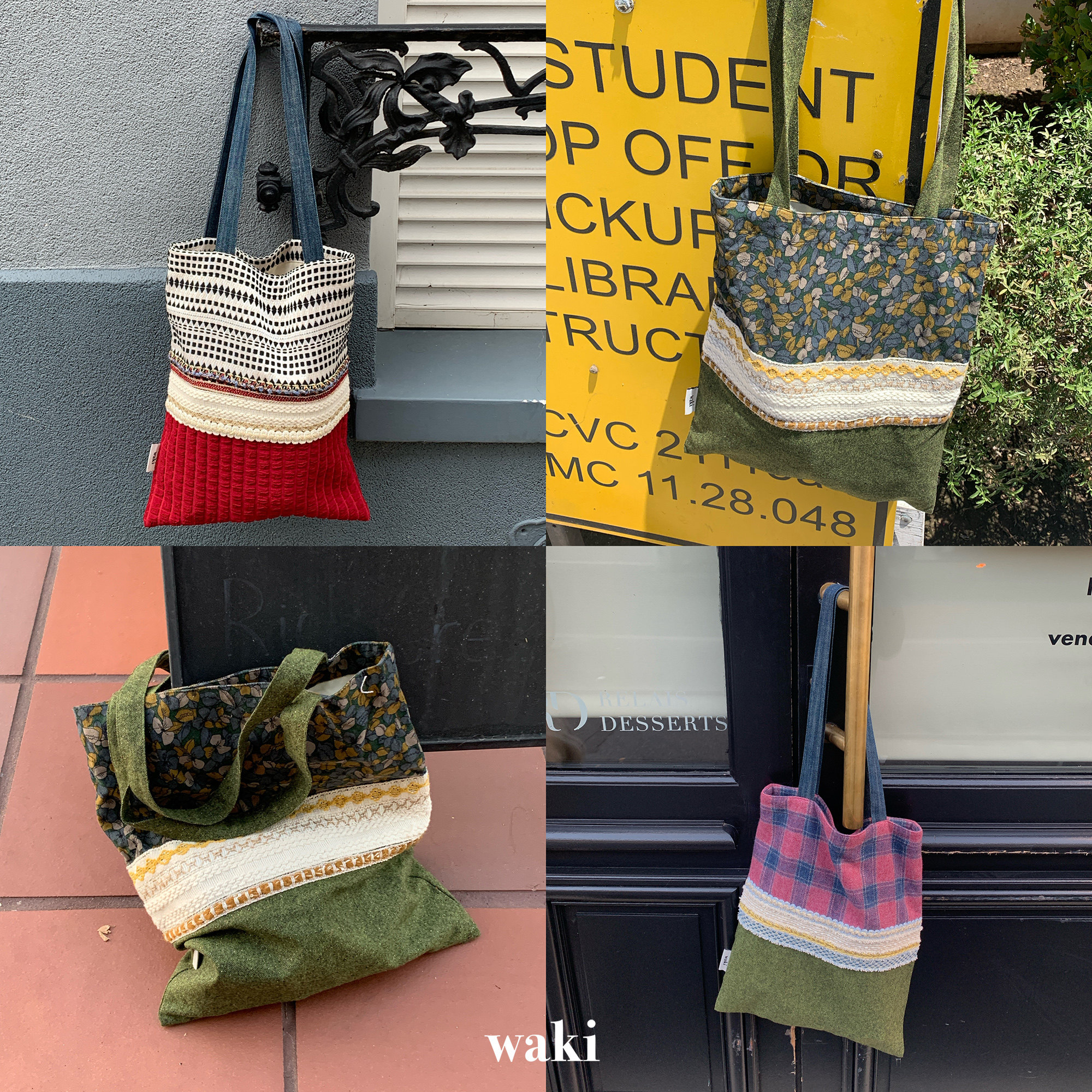 手工多元素拼接斜挎迷你斜挂小包