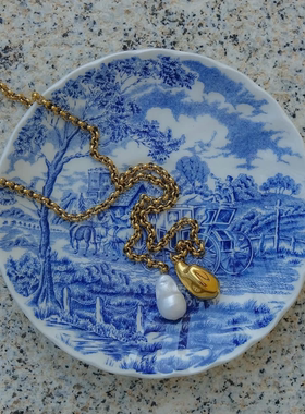 HARPIEJUDITH小众镀金珍珠项链