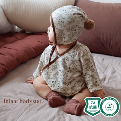 包屁衣婴儿衣服春秋宝宝连体衣四季通用纯棉a类长袖三角哈衣爬服
