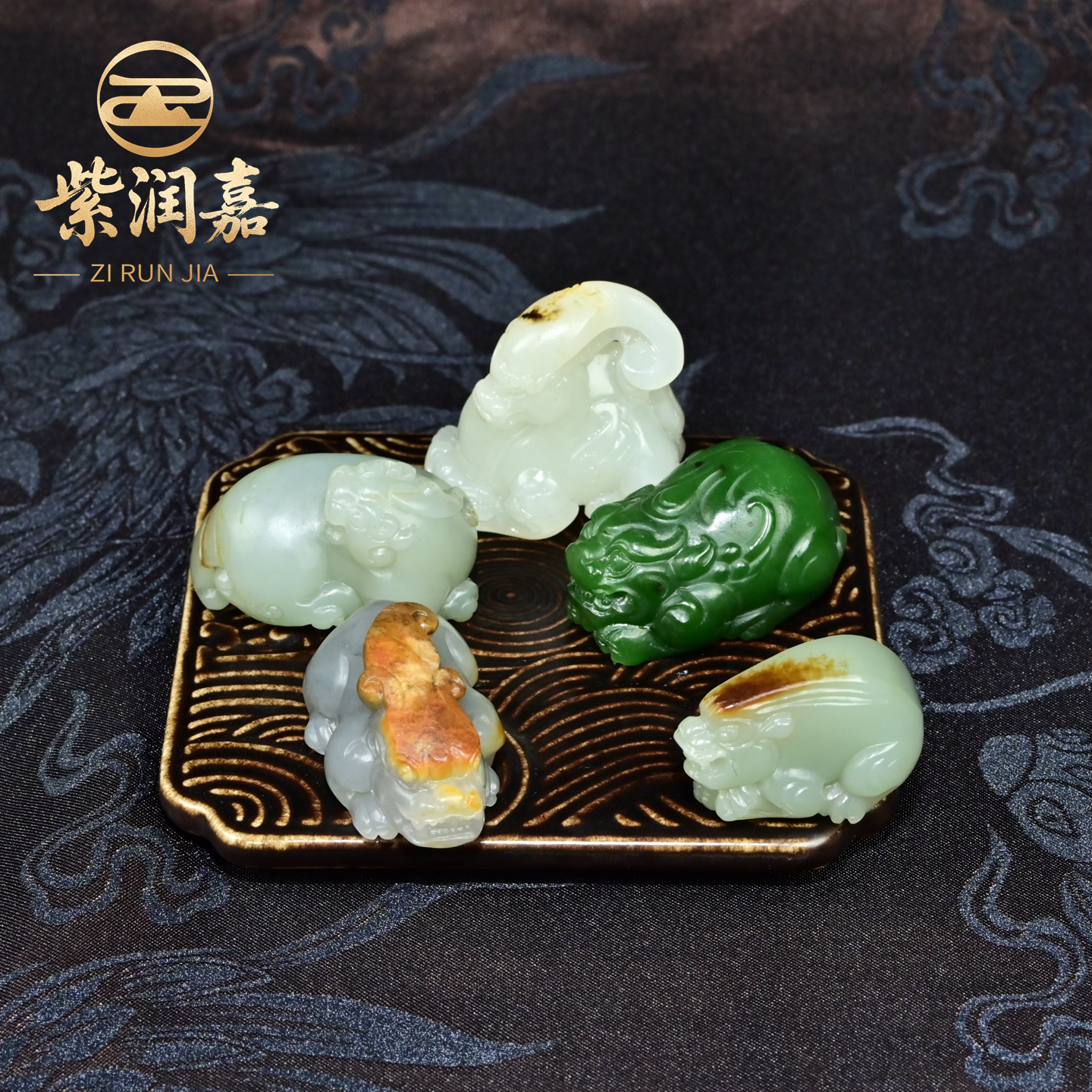 紫润嘉新疆和田玉貔貅吊坠籽料青白玉洒金皮独籽玉坠瑞兽守护挂件