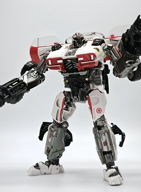 变形玩具百微TW-1033B原大反弹球白战士合金成品机器人儿童礼物