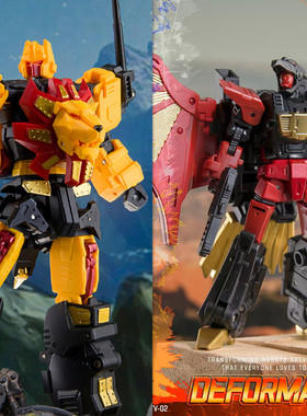 变形玩具机器人TV-01利爪 冲云霄组合TV-02小鹏小比例合体小狰狞