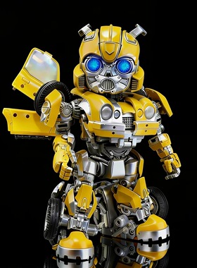 变形玩具 激光猫钢头联盟 大黄蜂 JGM-Q03 越野侦查长Q版汽车模型