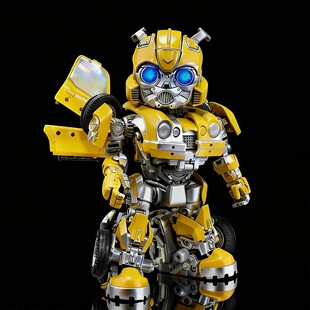 变形玩具 激光猫钢头联盟 大黄蜂 JGM-Q03 越野侦查长Q版汽车模型