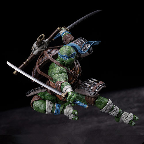 HEABTOYS 火仔动漫 忍者神龟 莱昂纳多 成品可动人偶手办模型玩具