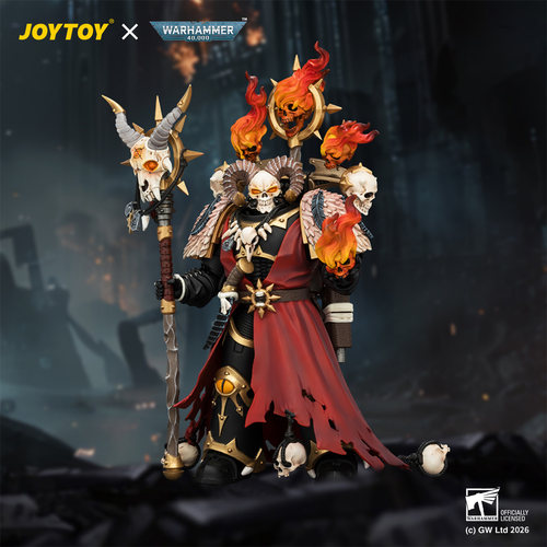 JOYTOY暗源战锤40K 黑色军团 附魔大师1/18成品可动兵人手办模型