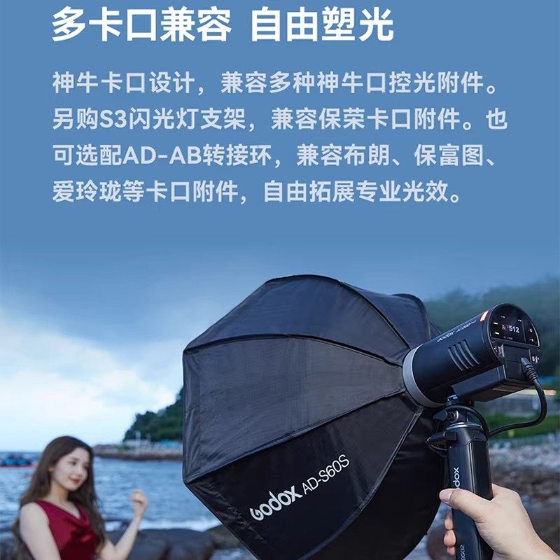 神牛AD300ProII二代外拍闪光灯专业婚礼拍人像拍照单反相机