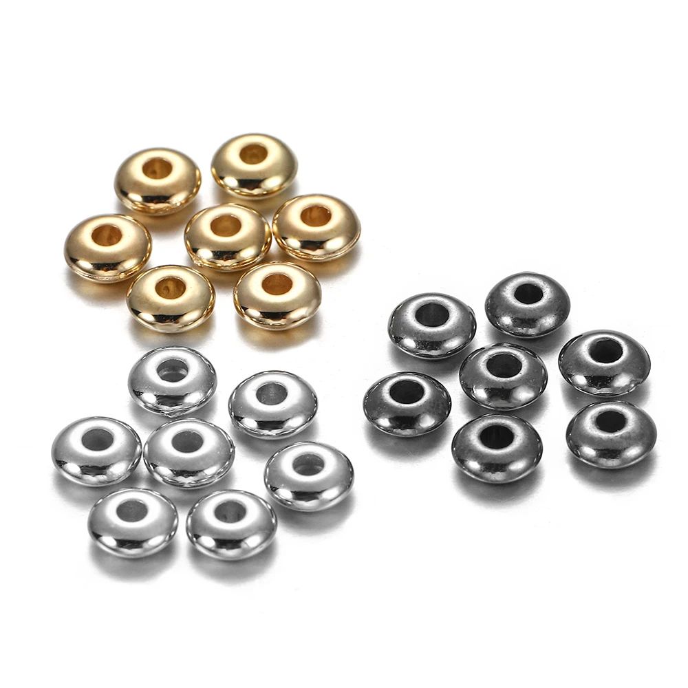 200-400Pcs B Multiple Styles Charm Spacer Beads Wheel Bead F