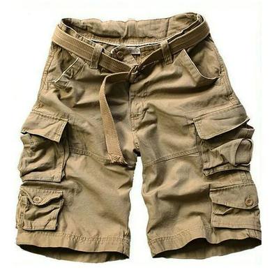 2023 New Summer Multi-pocket Camouflage Mens Shorts Casual L