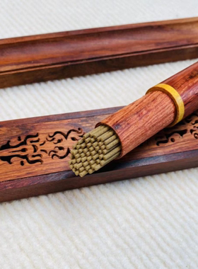 HM026缅甸花梨木香薰三件套配艾沉香一筒