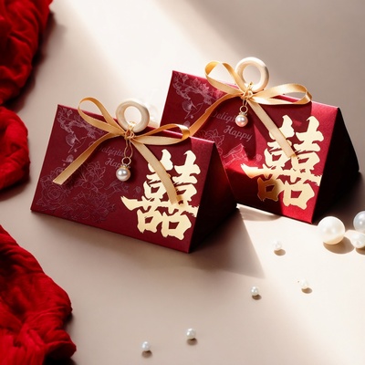 高级中式喜糖盒小众婚宴包装