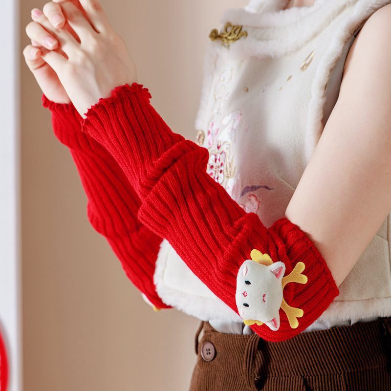 龙本命年红色袜套女秋冬堆堆袜新年圣诞jk小腿套保暖中筒长袜,运动包/户外包/配件,腿套,淘宝优惠券,粉丝福利购,淘宝优惠卷