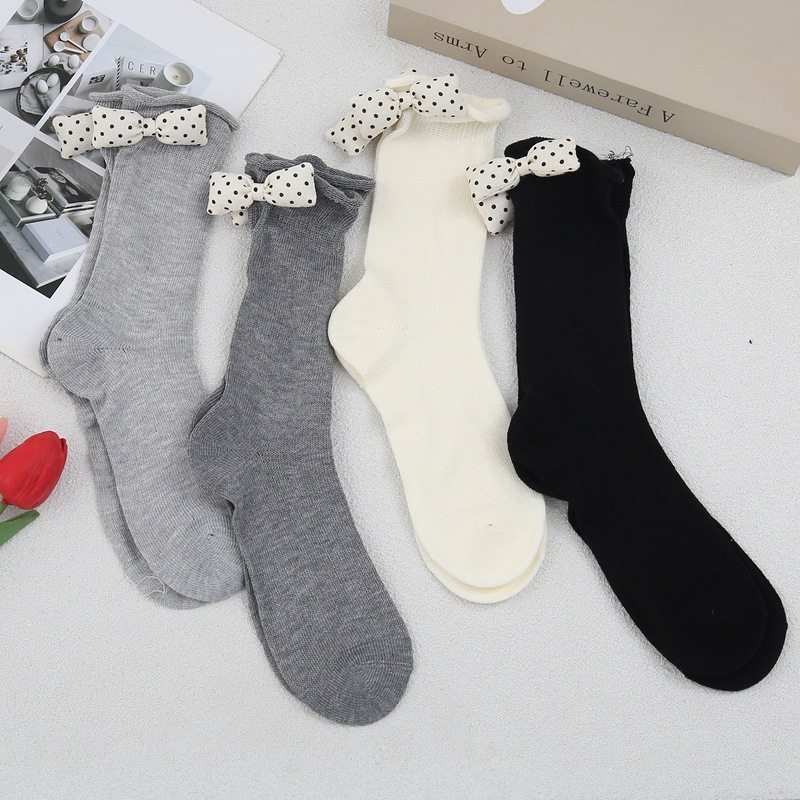 春夏蝴蝶结泡泡口花边中筒袜子女薄款lolita蝴蝶结堆堆y2k短袜纯,女士内衣/男士内衣/家居服,短袜,淘宝优惠券,粉丝福利购,淘宝优惠卷
