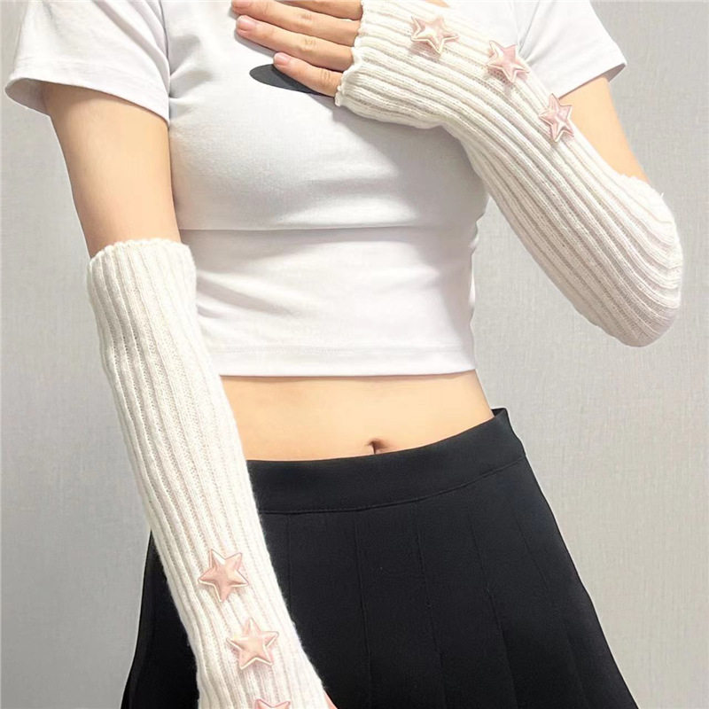 jk露指手套红色袖套甜美可爱少女毛线针织圣诞节星星超洋气手臂套,服饰配件/皮带/帽子/围巾,多件套,淘宝优惠券,粉丝福利购,淘宝优惠卷