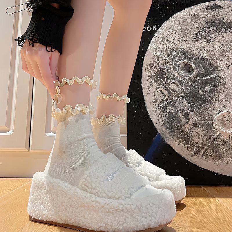 日系Lolita秋冬款蕾丝蝴蝶结花边小腿jk中筒洛丽塔短袜子女ins潮,女士内衣/男士内衣/家居服,短袜,淘宝优惠券,粉丝福利购,淘宝优惠卷