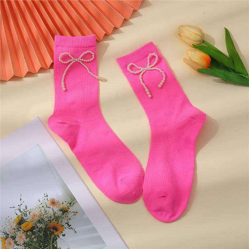 韩版烫钻蝴蝶结袜中筒女士棉袜东大门ins风个性甜美校园袜轻奢袜,纺织面料/辅料/配套,烫画/烫图/烫钻,淘宝优惠券,粉丝福利购,淘宝优惠卷