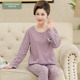 中年妈妈睡衣女长袖 可外穿 套装 纯棉春秋季 中老年妇女士加肥加大码