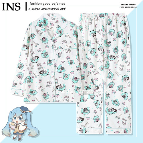 纯棉动漫二次元睡衣春秋季长袖