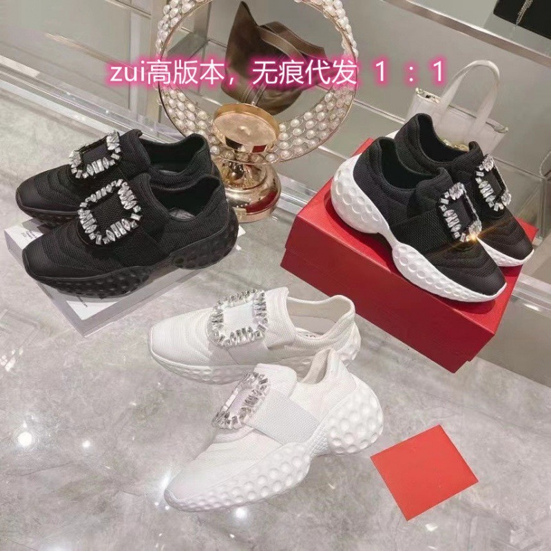 高定2024新欧阳娜娜rv水钻老爹鞋女厚底增高网面运动鞋百搭休闲鞋