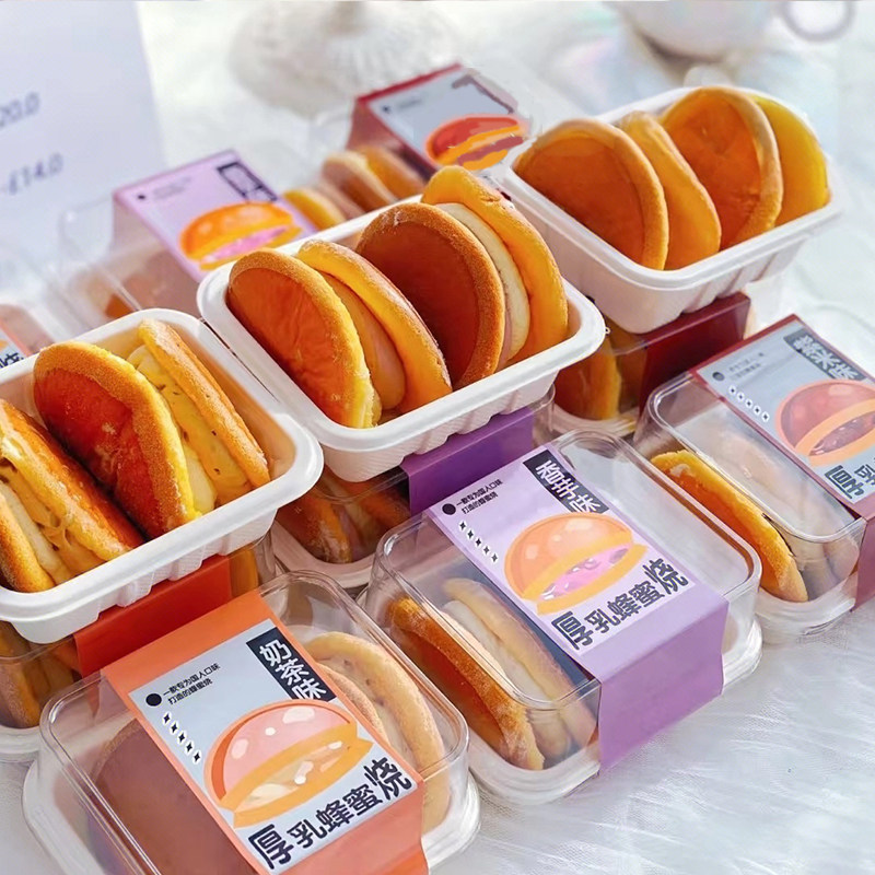 厚乳蜂蜜铜锣烧蛋糕包装盒图片