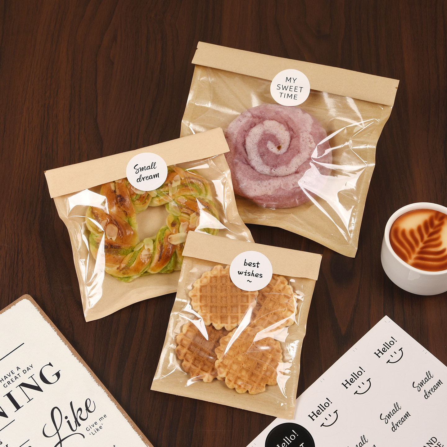 贝果面包包装袋自封袋烘焙吐司小自粘袋蛋糕三明治纸透明打包袋子,厨房/烹饪用具,点心包装盒/包装袋,淘宝优惠券,粉丝福利购,淘宝优惠卷