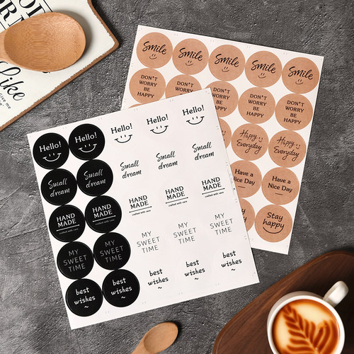 烘焙蛋糕甜品不干胶贴纸卡通