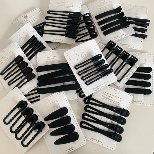 黑色高级感发夹头饰简约侧边夹刘海夹前额碎发鸭嘴夹头发夹子头饰