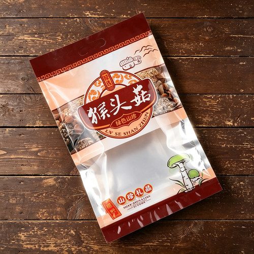 猴头菇包装袋山珍干货土特产拉链封口塑料自封袋500克250克半斤