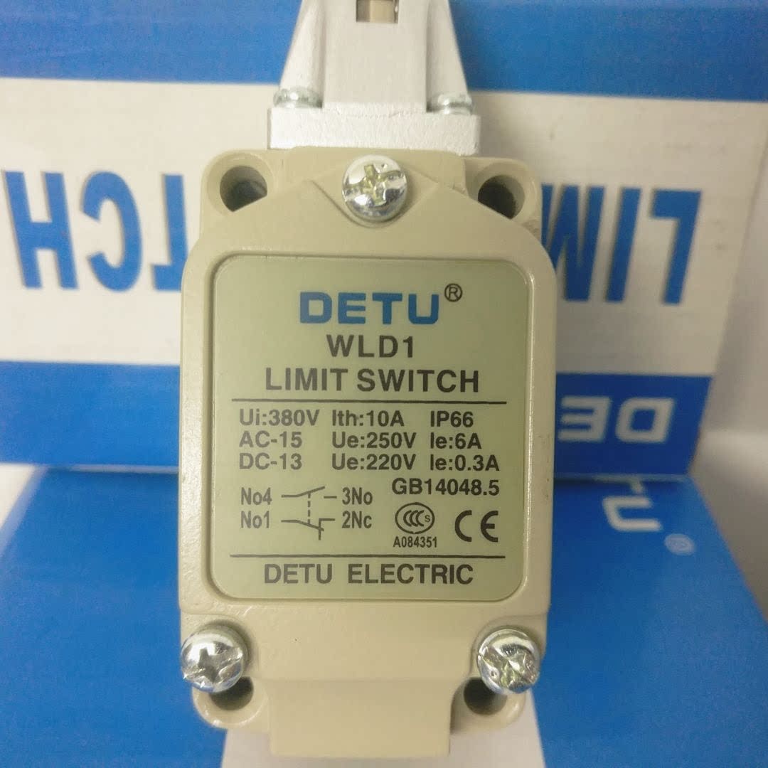 德图detu 双回路防水限位行程开关 wld1 交叉滚轮按压型