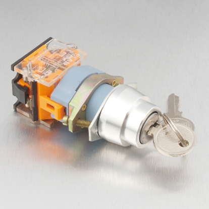 永前 带钥匙型二档三档选择旋钮开关 LA128-LA39-11Y2