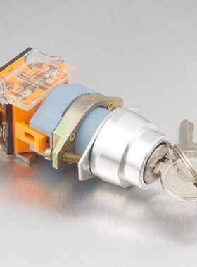 永前 带钥匙型二档三档选择旋钮开关 LA128-LA39-11Y2