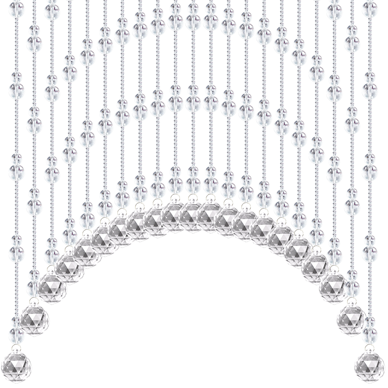 网红水晶珠帘免打孔门帘葫芦装饰隔断玄关过道洗手间卧室珠链挂帘