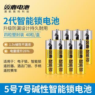 双鹿电子门锁5号电池五号智能密码指纹锁酒店门锁衣柜1.5v碱性不
