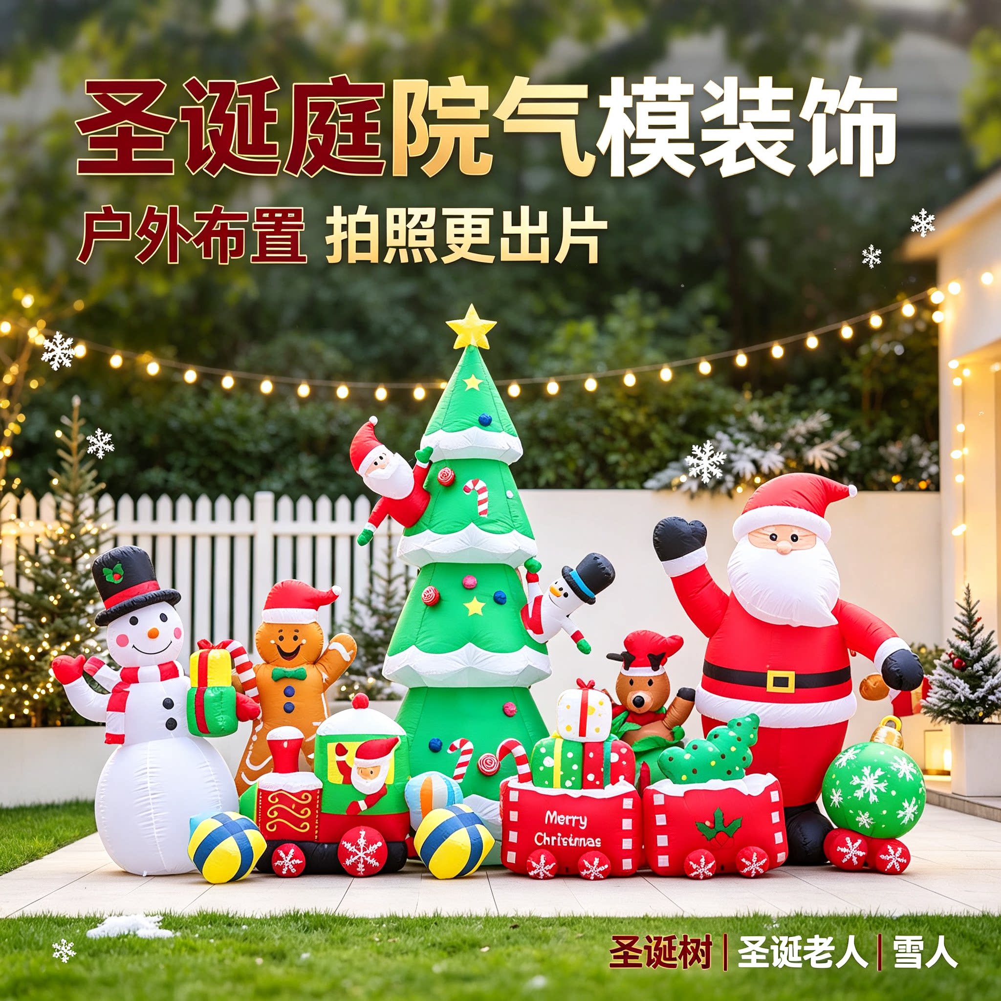 2026新款圣诞节装饰摆件超大氛围