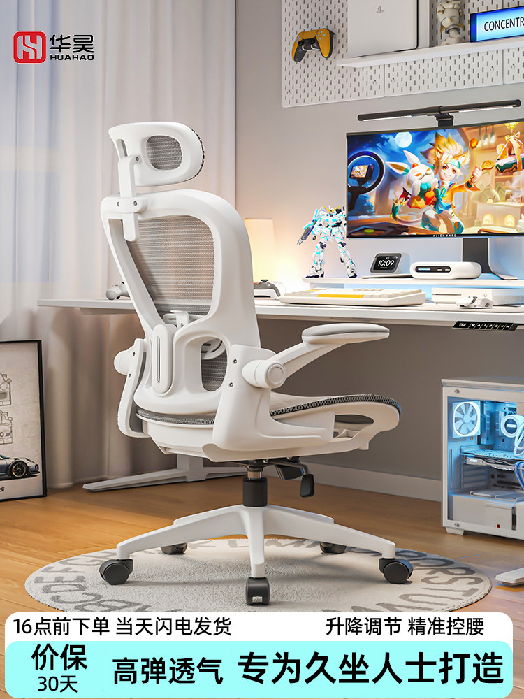 人体工学椅子护腰电脑椅家用舒适久坐办公室透气靠背座椅电竞椅子