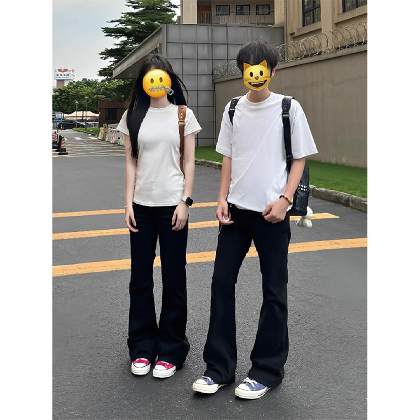 黑色微喇牛仔裤男款夏季潮牌美式