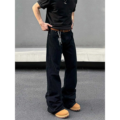美式高街微喇牛仔裤男款夏季薄款