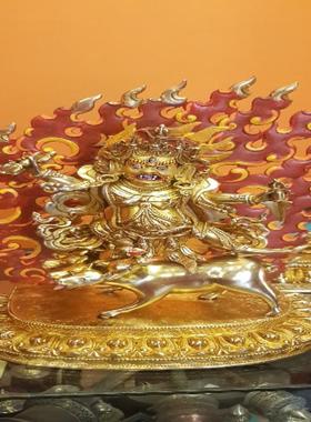 尼泊尔金刚铠甲铜雕塑全鎏金精品铜雕塑一尺二铜雕像38cm