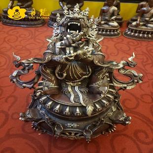 尼泊尔大师作品能食金刚香炉紫铜空行母火供47cm西藏古代铜雕