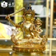 尼泊尔精品全鎏金7寸文殊菩萨雕像 尼泊尔手工铜雕像 高度21厘米