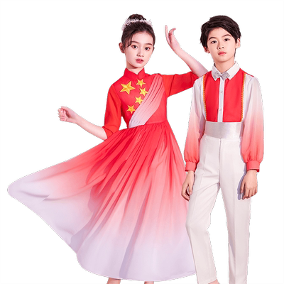 中国风六一儿童合唱演出服