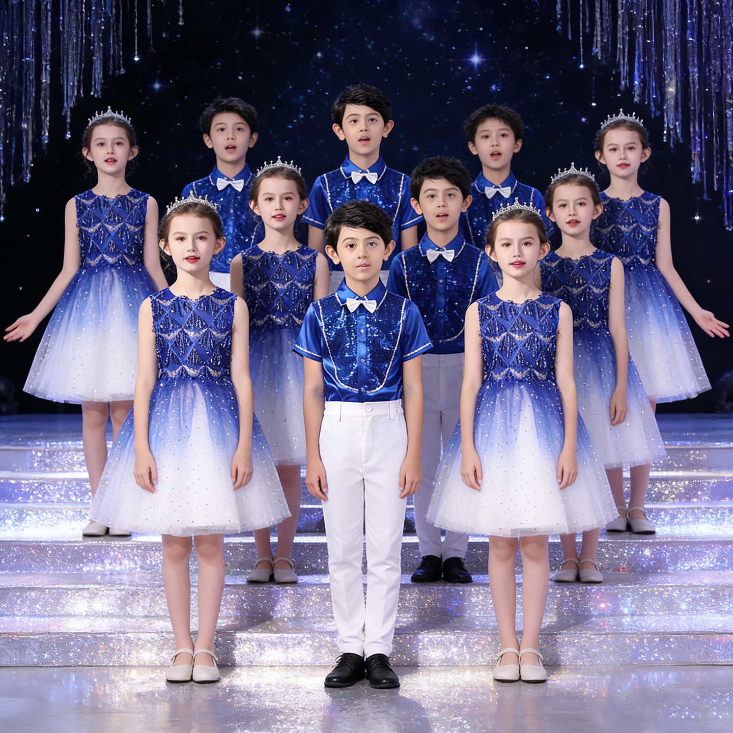 六一儿童演出服夏季小学生男女童大合唱比赛诗歌朗诵舞蹈表演服装
