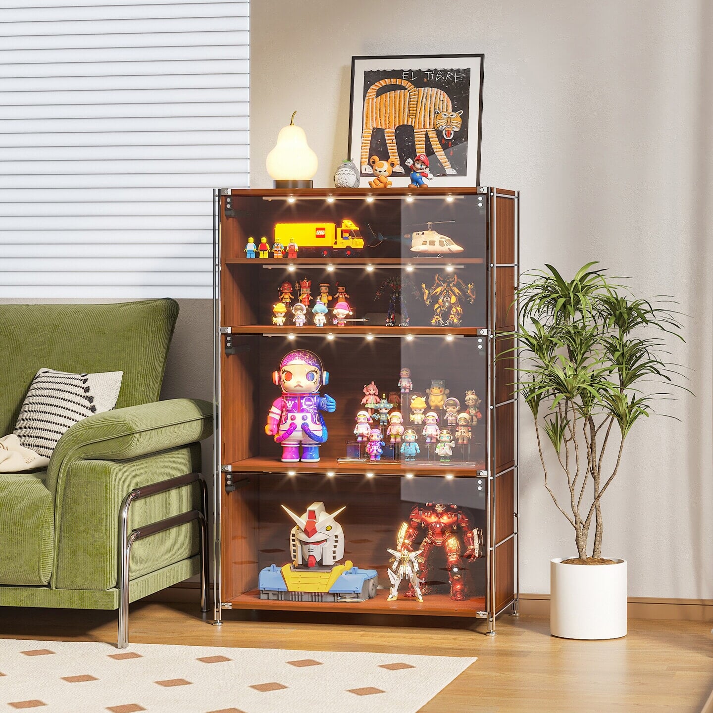 乐高手办展示柜防尘透明展示架