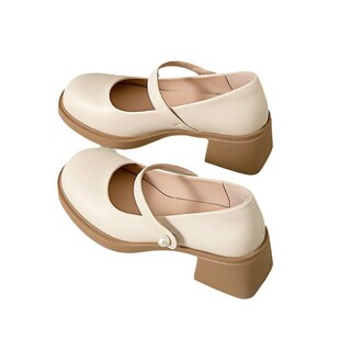 速发热卖玛2珍鞋粗跟小配裙子年柔仙风丽025温浅口单鞋