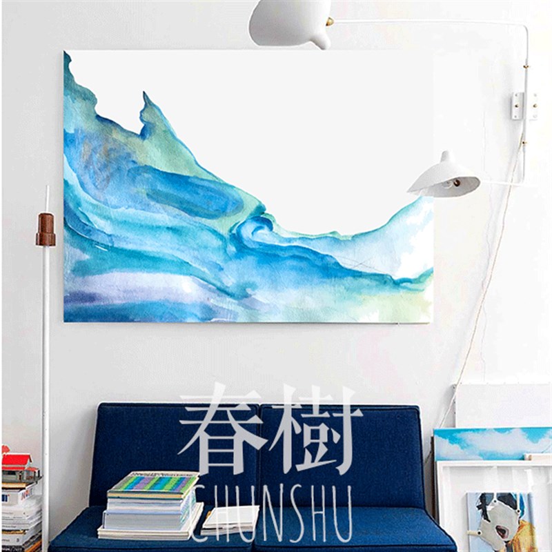 速发春樹 中式禅意抽象 客厅卧室玄关餐厅样板房无框装饰画壁挂画图片
