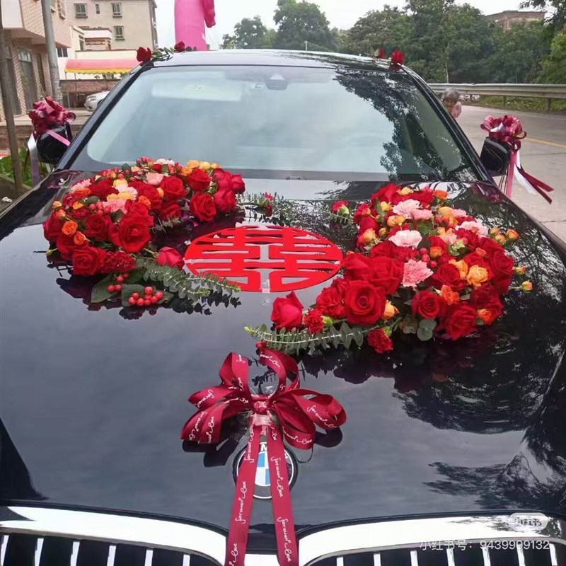 速发大月牙花泥婚车模型韩式婚礼婚车装饰花泥月亮模型月牙