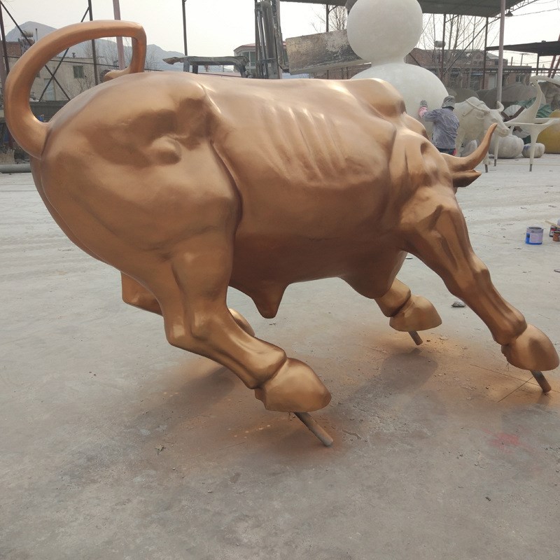 速发景观铜牛铸造铜牛雕塑华尔街牛雕塑 耕牛雕塑