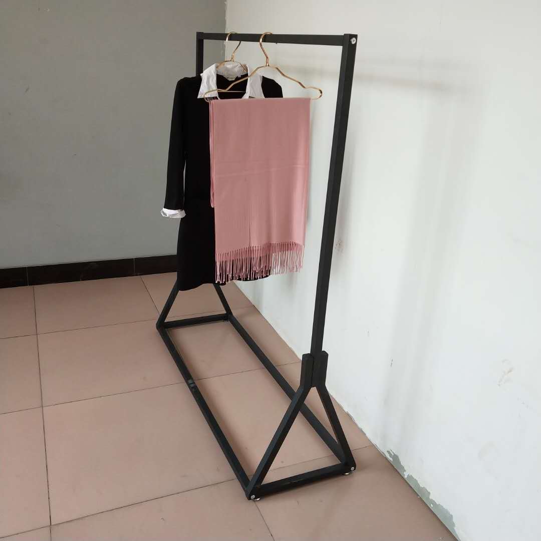 速发铁艺衣架服装店男货架展示落架地式中岛架侧挂架衣服架子单杠